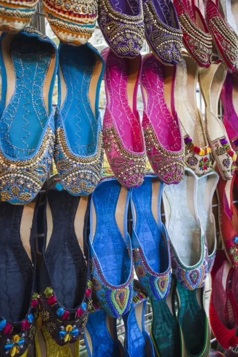 Framed Print : UAE, Dubai, Deira, souvenir traditional slippers Framed Print : UAE, Dubai, Deira, souvenir traditional slippers