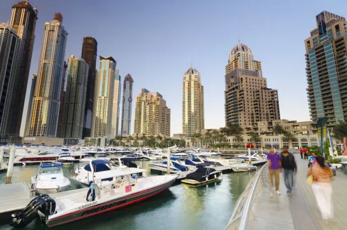 Framed Print : UAE, Dubai, Dubai Marina Framed Print : UAE, Dubai, Dubai Marina