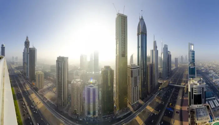 Framed Print : UAE, Dubai, Sheikh Zayed Road (Highway E11) Framed Print : UAE, Dubai, Sheikh Zayed Road (Highway E11)