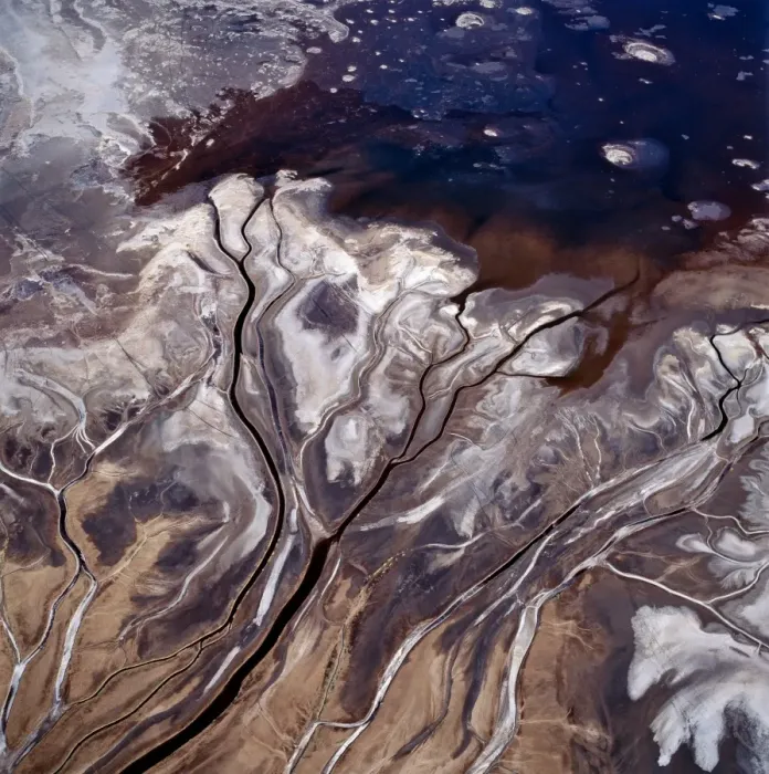 Framed Print : The Uaso Nyiru delta from the air Framed Print : The Uaso Nyiru delta from the air