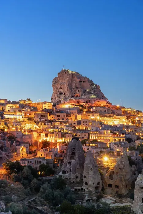 Framed Print : Uchisar Castle and Pigeon Valley at twilight, Uchisar, Goreme Historical National Park, Nevsehir District, Nevsehir Province, UNESCO, Cappadocia, Central Anatolia Region, Turkey Framed Print : Uchisar Castle and Pigeon Valley at twilight, Uchisar, Goreme Historical National Park, Nevsehir District, Nevsehir Province, UNESCO, Cappadocia, Central Anatolia Region, Turkey