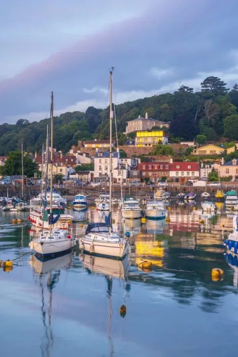 Framed Print : UK, Channel Islands, Jersey, St Aubin, St Aubin Harbour