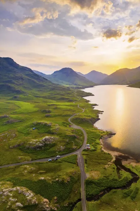 Framed Print : UK, Cumbria, Lake District, Wasdale, Wast Water