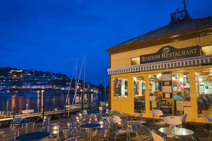 Framed Print : UK, Devon, Dartmouth, Old Station Restaurant Framed Print : UK, Devon, Dartmouth, Old Station Restaurant