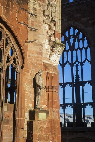 UK, England, Birmingham, Coventry, Ruins of Coventry Cathedral
