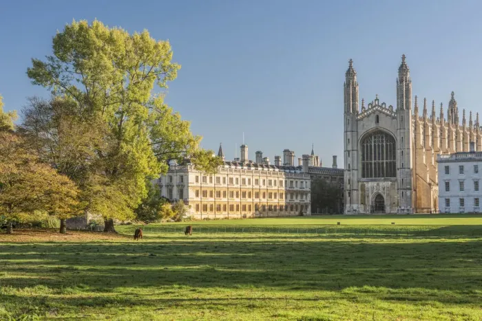 Framed Print : UK, England, Cambridge, The Backs, Kings College, Kings College Chapel