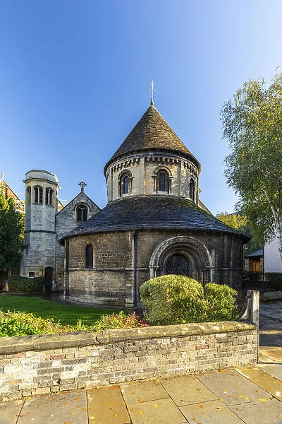 UK, England, Cambridge, Bridge Street and Round Church Street, The Round Church