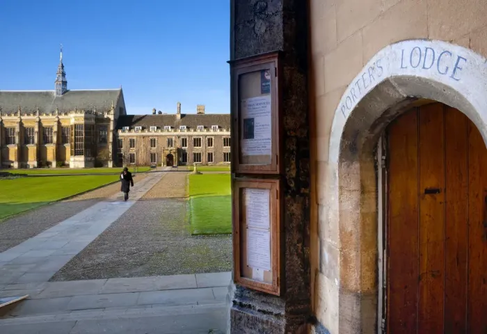 Framed Print : UK, England, Cambridge, Cambridge University, Trinity College, Porters Lodge