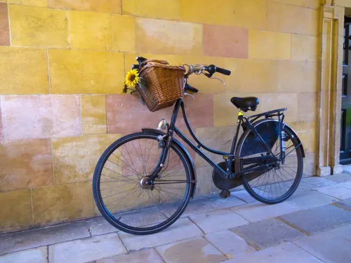 Framed Print : UK, England, Cambridge, Clare College, bicycle Framed Print : UK, England, Cambridge, Clare College, bicycle