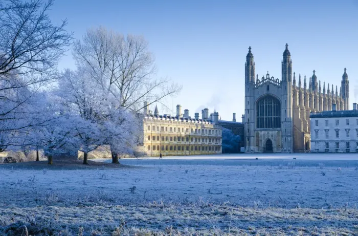 Framed Print : UK, England, Cambridgeshire, Cambridge, The Backs, Kings College Chapel in winter Framed Print : UK, England, Cambridgeshire, Cambridge, The Backs, Kings College Chapel in winter