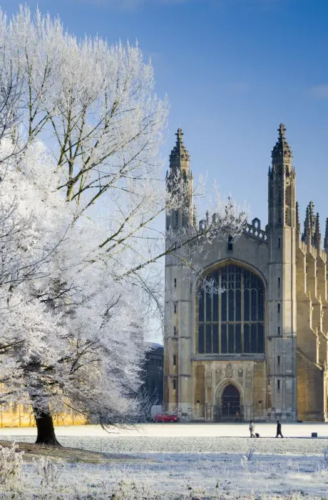 Framed Print : UK, England, Cambridgeshire, Cambridge, The Backs, Kings College Chapel in winter Framed Print : UK, England, Cambridgeshire, Cambridge, The Backs, Kings College Chapel in winter
