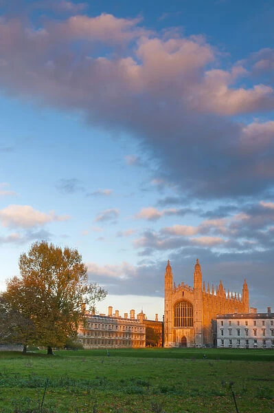 UK, England, Cambridgeshire, Cambridge, The Backs, Kings College Chapel