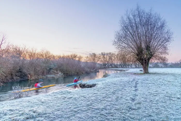 Framed Print : UK, England, Cambridgeshire, Grantchester, Grantchester Meadows and River Cam, frosty morning Framed Print : UK, England, Cambridgeshire, Grantchester, Grantchester Meadows and River Cam, frosty morning