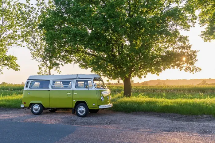Framed Print : UK, England, Cambridgeshire, VW T2 Baywindow Campervan Framed Print : UK, England, Cambridgeshire, VW T2 Baywindow Campervan