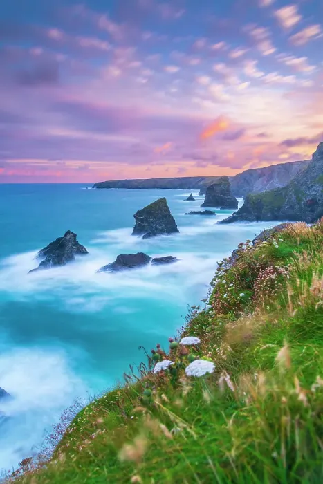 Framed Print : UK, England, Cornwall, Bedruthan Steps Framed Print : UK, England, Cornwall, Bedruthan Steps