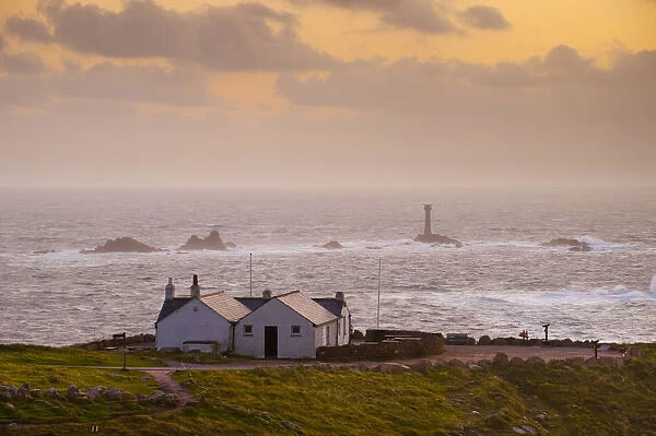 UK, England, Cornwall, Lands End and Longships Lighthouse