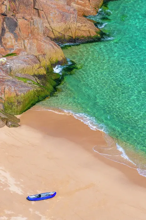 Framed Print : UK, England, Cornwall, Porthcurno, Green Bay Beach and Logan Rock Headland Framed Print : UK, England, Cornwall, Porthcurno, Green Bay Beach and Logan Rock Headland