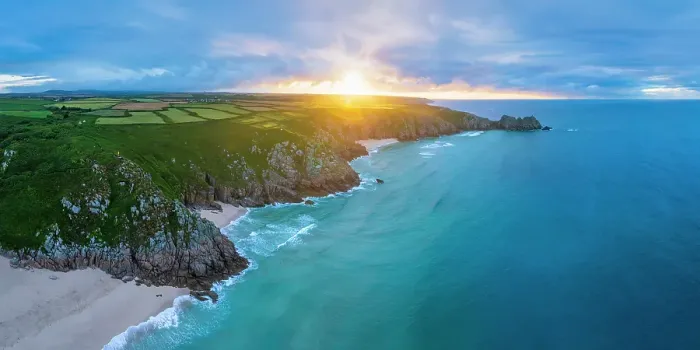 Framed Print : UK, England, Cornwall, Porthcurno, Porthcurno Beach, Green Bay Beach, Pedn Vounder Beach and Logan Rock Headland Framed Print : UK, England, Cornwall, Porthcurno, Porthcurno Beach, Green Bay Beach, Pedn Vounder Beach and Logan Rock Headland