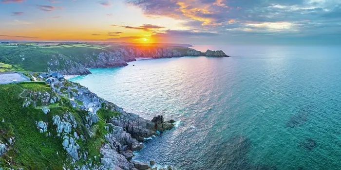 Framed Print : UK, England, Cornwall, Porthcurno, Minack Theatre, Porthcurno Beach, Green Bay Beach, Pedn Vounder Beach and Logan Rock Headland Framed Print : UK, England, Cornwall, Porthcurno, Minack Theatre, Porthcurno Beach, Green Bay Beach, Pedn Vounder Beach and Logan Rock Headland