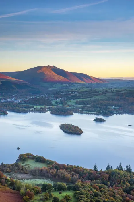Framed Print : UK, England, Cumbria, Lake District, Derwentwater, Blencathra mountain above Keswick Framed Print : UK, England, Cumbria, Lake District, Derwentwater, Blencathra mountain above Keswick