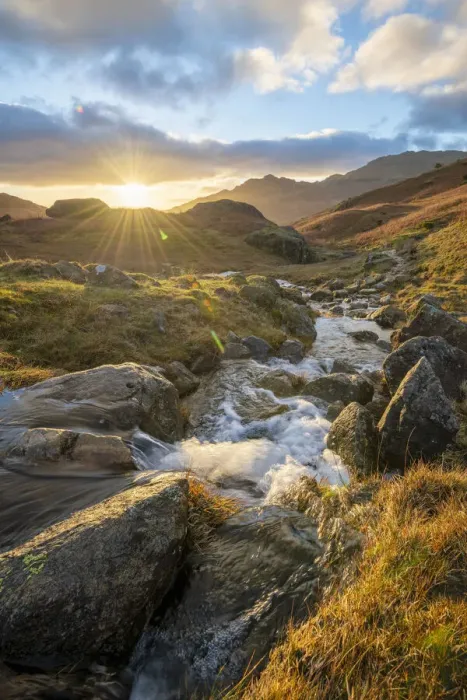 Framed Print : UK, England, Cumbria, Lake District National Park, Blae Tarn, Blaemoss Beck at sunrise Framed Print : UK, England, Cumbria, Lake District National Park, Blae Tarn, Blaemoss Beck at sunrise