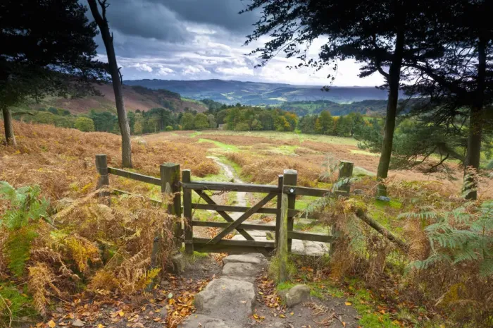 Framed Print : UK, England, Derbyshire, Peak District National Park, from Stanage Edge Framed Print : UK, England, Derbyshire, Peak District National Park, from Stanage Edge
