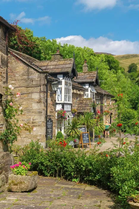 Framed Print : UK, England, Derbyshire, Peak District National Park, High Peak, Vale of Edale, Edale, The Old Nags Head Pub, official start to the Pennine Way Framed Print : UK, England, Derbyshire, Peak District National Park, High Peak, Vale of Edale, Edale, The Old Nags Head Pub, official start to the Pennine Way