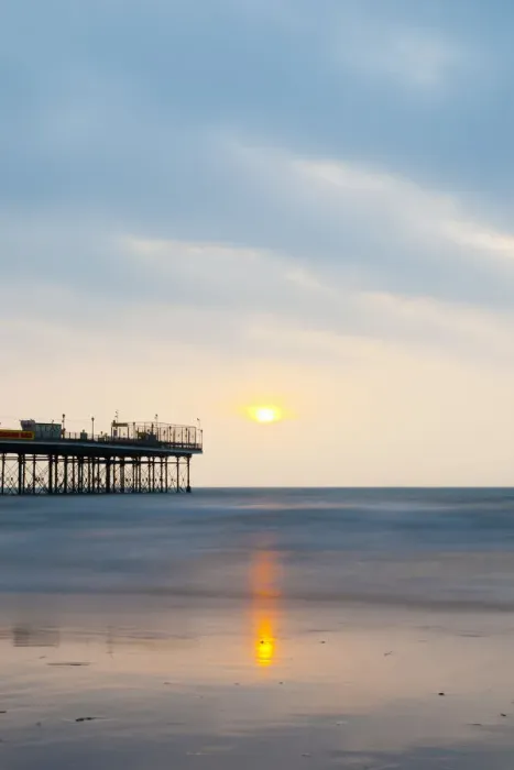 Framed Print : UK, England, Devon, Paignton, Paignton Pier at sunrise Framed Print : UK, England, Devon, Paignton, Paignton Pier at sunrise