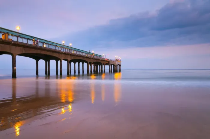 Framed Print : UK, England, Dorset, Bournemouth, Boscombe Pier