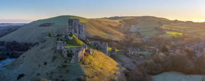 Framed Print : UK, England, Dorset, Corfe Castle Framed Print : UK, England, Dorset, Corfe Castle