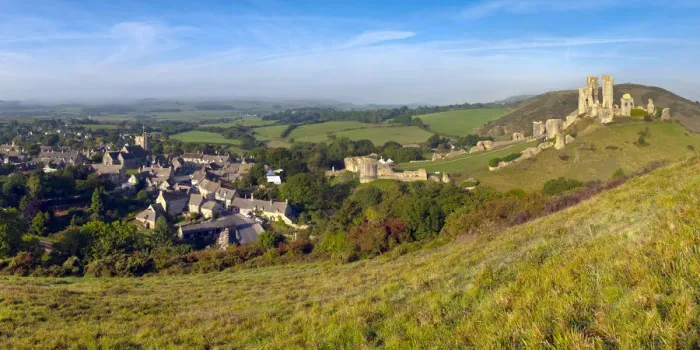Framed Print : UK, England, Dorset, Corfe Castle Framed Print : UK, England, Dorset, Corfe Castle