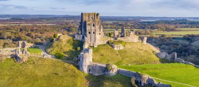 Framed Print : UK, England, Dorset, Corfe Castle Framed Print : UK, England, Dorset, Corfe Castle