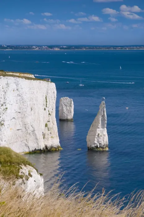 Framed Print : UK, England, Dorset, Swanage, Jurassic Coast, The Foreland or Handfast Point