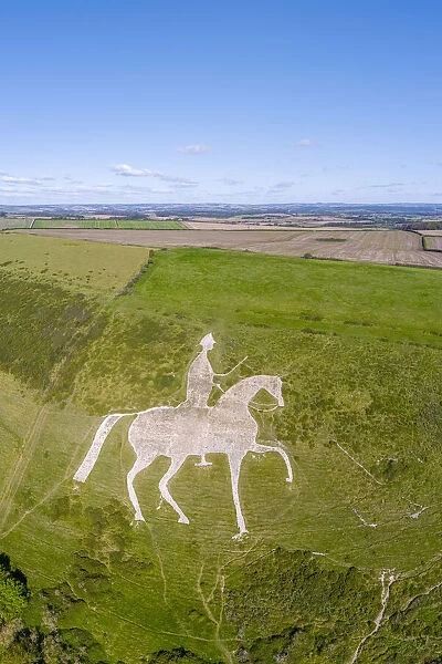 UK, England, Dorset, Weymouth, Osmington, Osmington White Horse depiction of King George