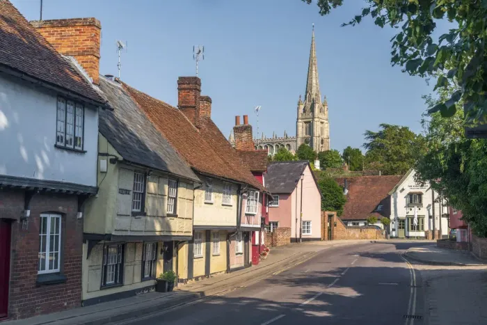 Framed Print : UK, England, Essex, Saffron Walden, Bridge Street