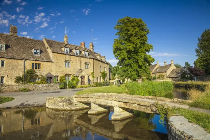 Framed Print : UK, England, Gloucestershire, Cotswolds, Lower Slaughter village Framed Print : UK, England, Gloucestershire, Cotswolds, Lower Slaughter village