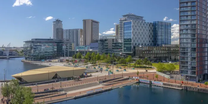Framed Print : UK, England, Greater Manchester, Salford, Salford Quays, North Bay, MediaCityUK Framed Print : UK, England, Greater Manchester, Salford, Salford Quays, North Bay, MediaCityUK