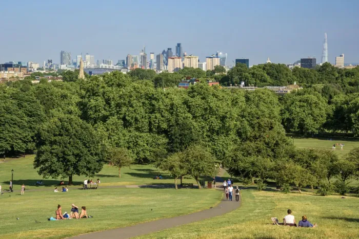 Framed Print : UK, England, London, Camden, Primrose Hill and City of London skyline Framed Print : UK, England, London, Camden, Primrose Hill and City of London skyline