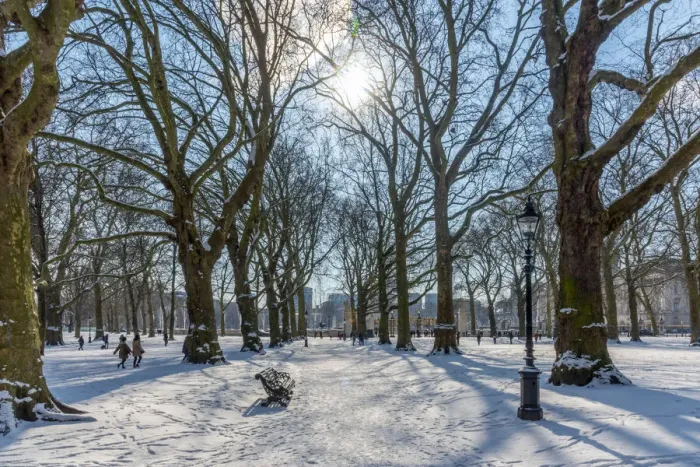 Framed Print : UK, England, London, Green Park in the snow