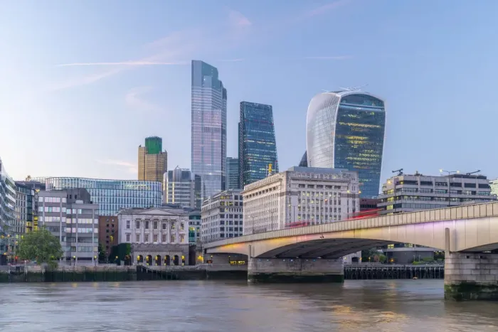 Framed Print : UK, England, London, London Bridge and The City skyline, 22 Bishopsgate, Cheesegrater Framed Print : UK, England, London, London Bridge and The City skyline, 22 Bishopsgate, Cheesegrater