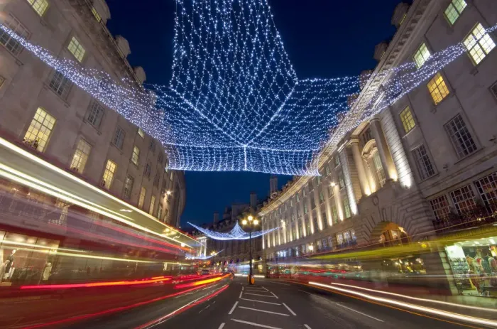 Framed Print : UK, England, London, Regents Street, Christmas Lights and Taxi Framed Print : UK, England, London, Regents Street, Christmas Lights and Taxi