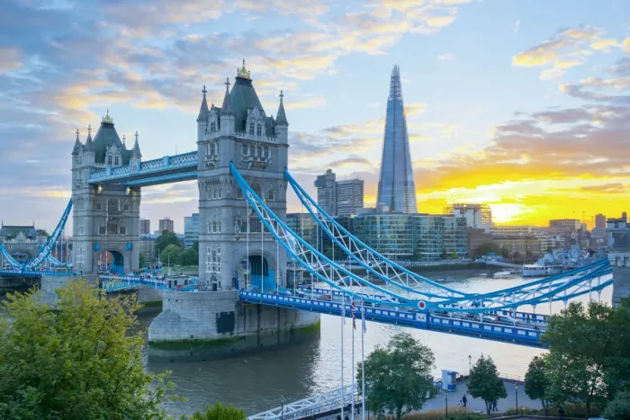 Framed Print : UK, England, London, River Thames, Tower Bridge and The Shard, by architect Renzo Piano