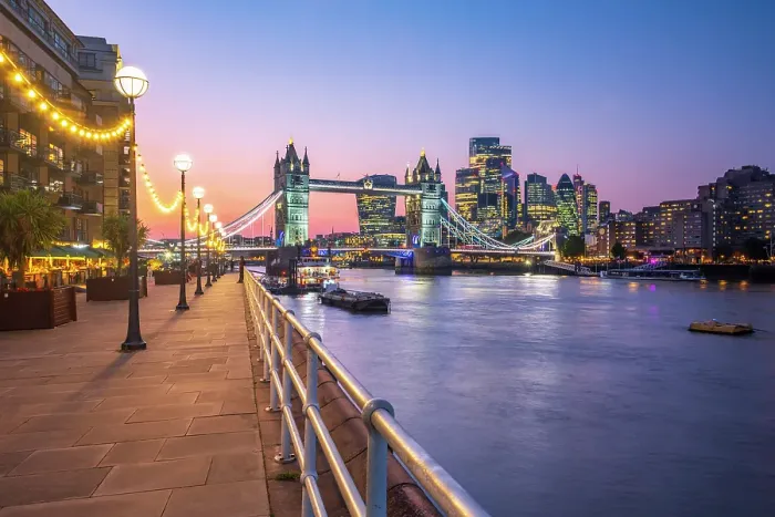 Framed Print : UK, England, London, River Thames, Tower Bridge and City skyline Framed Print : UK, England, London, River Thames, Tower Bridge and City skyline
