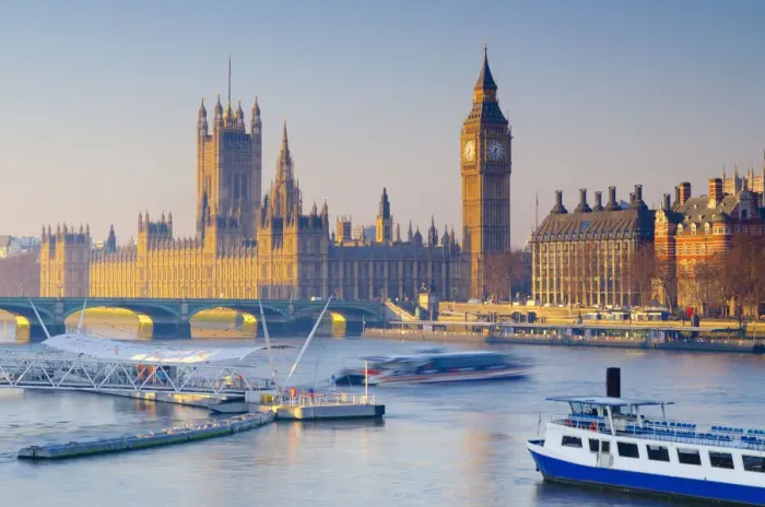 Framed Print : UK, England, London, River Thames and Big Ben Framed Print : UK, England, London, River Thames and Big Ben
