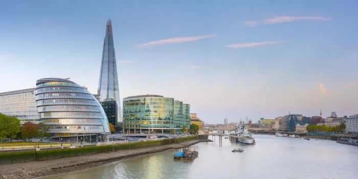 Framed Print : UK, England, London, Southwark, The Shard and City Hall by River Thames Framed Print : UK, England, London, Southwark, The Shard and City Hall by River Thames