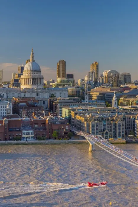 Framed Print : UK, England, London, St. Pauls Cathedral and City of London Skyline Framed Print : UK, England, London, St. Pauls Cathedral and City of London Skyline