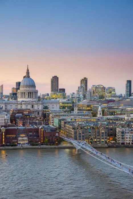 Framed Print : UK, England, London, St. Pauls Cathedral and City of London Skyline Framed Print : UK, England, London, St. Pauls Cathedral and City of London Skyline