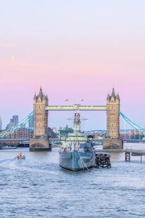 Framed Print : UK, England, London, Tower Bridge and HMS Belfast Framed Print : UK, England, London, Tower Bridge and HMS Belfast