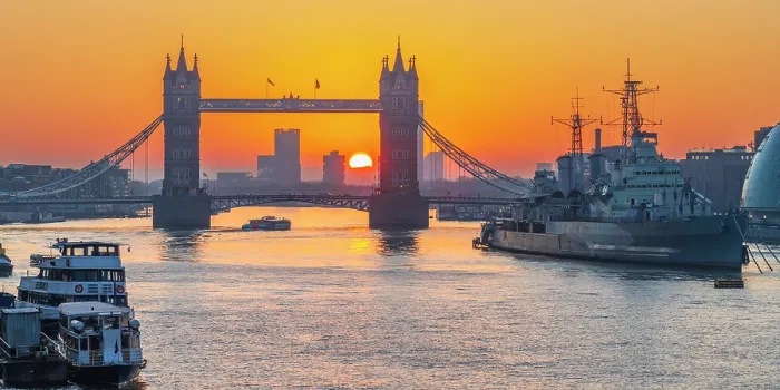 Framed Print : UK, England, London, Tower Bridge and HMS Belfast at sunrise Framed Print : UK, England, London, Tower Bridge and HMS Belfast at sunrise