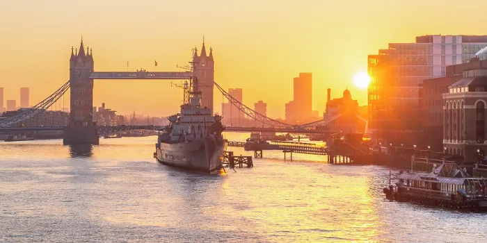 Framed Print : UK, England, London, Tower Bridge and HMS Belfast at sunrise Framed Print : UK, England, London, Tower Bridge and HMS Belfast at sunrise